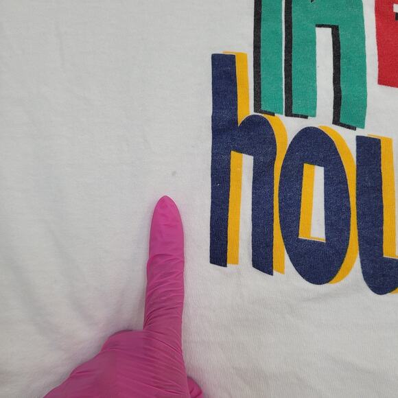 Vintage 90s UCA Cheerleaders Shirt Womens L 21x26 White - Picture 6 of 15